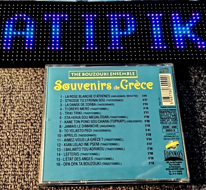 📀Cd Souvenirs De Grèce - Bouzouki Ensemble - Voyage Musical Raro 👌 – photo 2